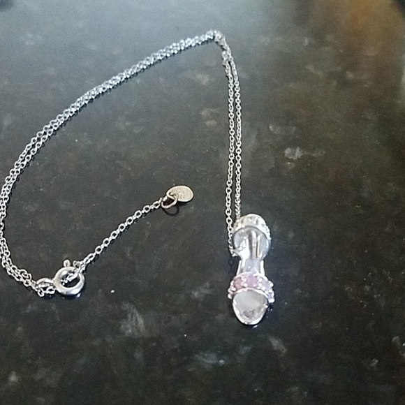 Stiletto Pink Sapphire Necklace - Picture 4 of 7